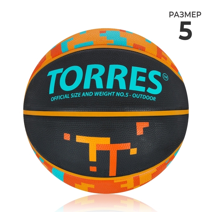 Мяч баскетбольный TORRES TT B023155, р. 5 (резина, нейлон. корд, бутиловая камера) 5864181 фото 1