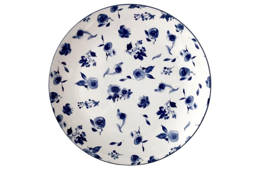Blue calico Тарелка обеденная 24см  кратно 12 фото 1
