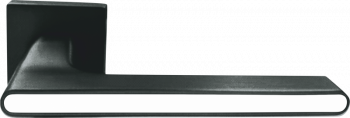 Ручка дверная ABRISS R21.190 MBP/WH черный матовый/белая вставка фото 1