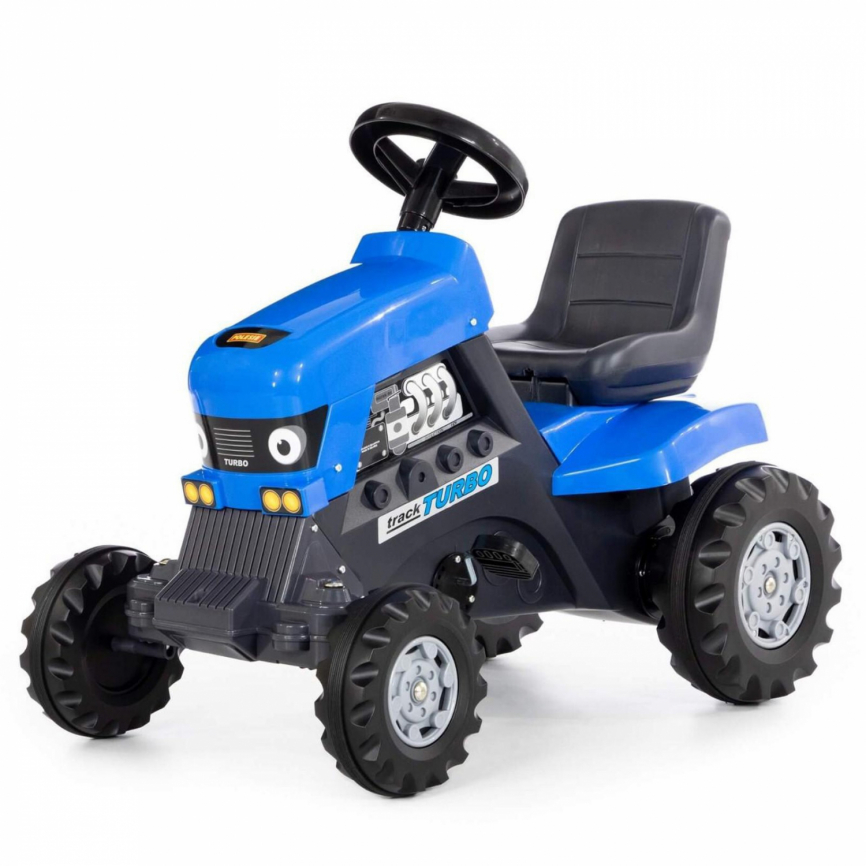 Толокар-трактор "Turbo" с педалями  синий 84620 5244429 фото 1