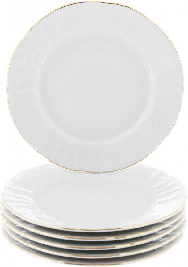 Набор тарелок Bernadotte Белый узор 19 см(6 шт) 58307S11M311011 фото 1