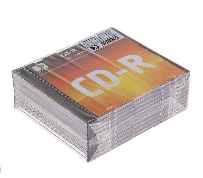 Диск CD-R Data Standard, 52x, 700 Мб, Slim,  набор 10 шт 1198406 фото 1
