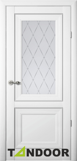 Полотно дверное ПРАДО vinil белый молдинг серебро ДО 70*2000 фото 1