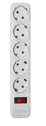Сетевой фильтр Centek СТ-8900-5-3,0 White (белый) 5 розеток, 3 м, ДВОЙНАЯ ЗАЩИТА, макс до 2200 Вт фото 1