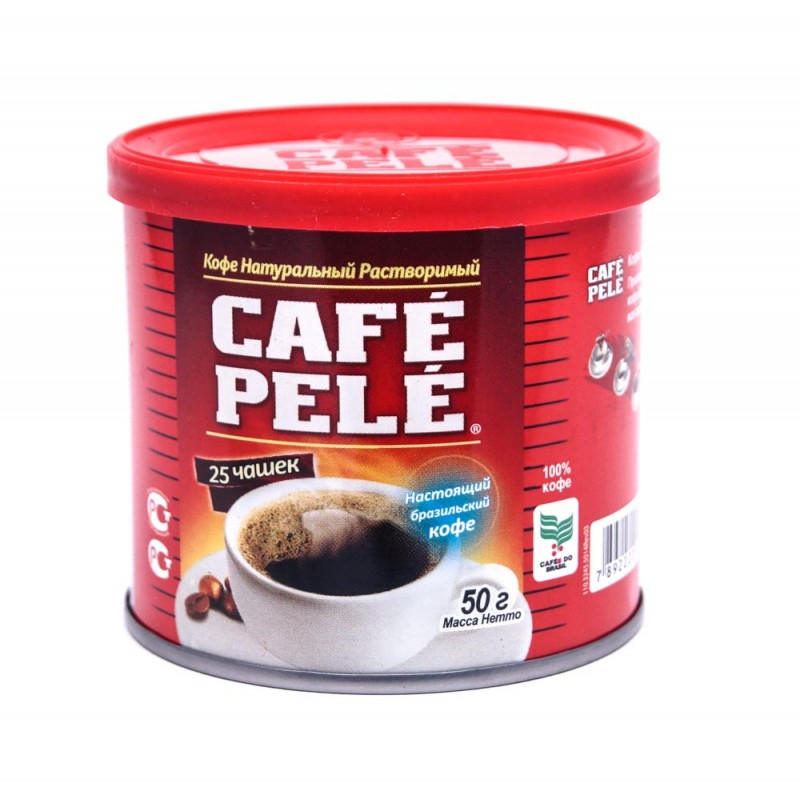 Кофе ПЕЛЕ бразилия  50 г (24 шт/уп) фото 1