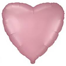 Шар фольга F 18" Сердце,  Сатин Розовый фото 1