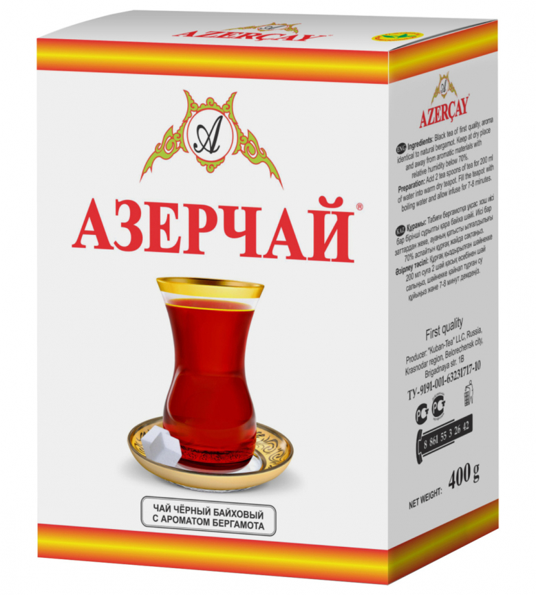 Чай АЗЕРЧАЙ бергамот 400 г (15 шт/уп) фото 1