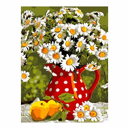 Картина по номерам " Lori " 40*50см Ромашки, состав набора: основа на картоне с контуром, акриловые  фото 1
