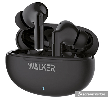 Наушники беспроводные WALKER WTS-60 шумопод ENC, черные фото 1