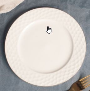 Набор тарелок обеденных 26,5 JEWEL Нежность 6 предметов  с золотом (new bone) фото 1