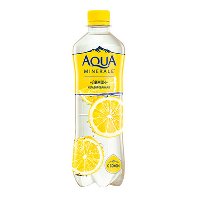 Вода АКВА МИНЕРАЛЕ лимон негазированная 0,5 л (12 шт/уп) фото 1