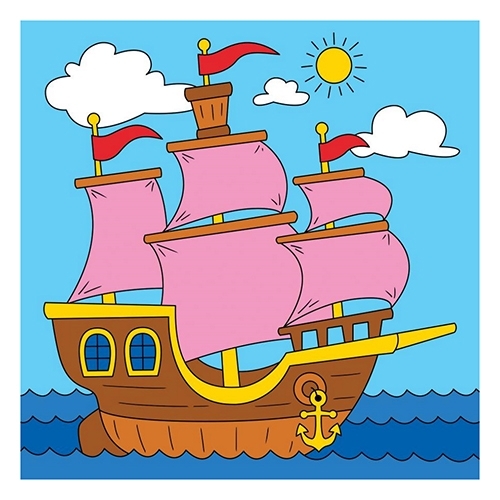 Холст с красками " Рыжий кот " 15*15см Чудесный кораблик, состав набора: 1 холст с эскизом на подрам фото 1