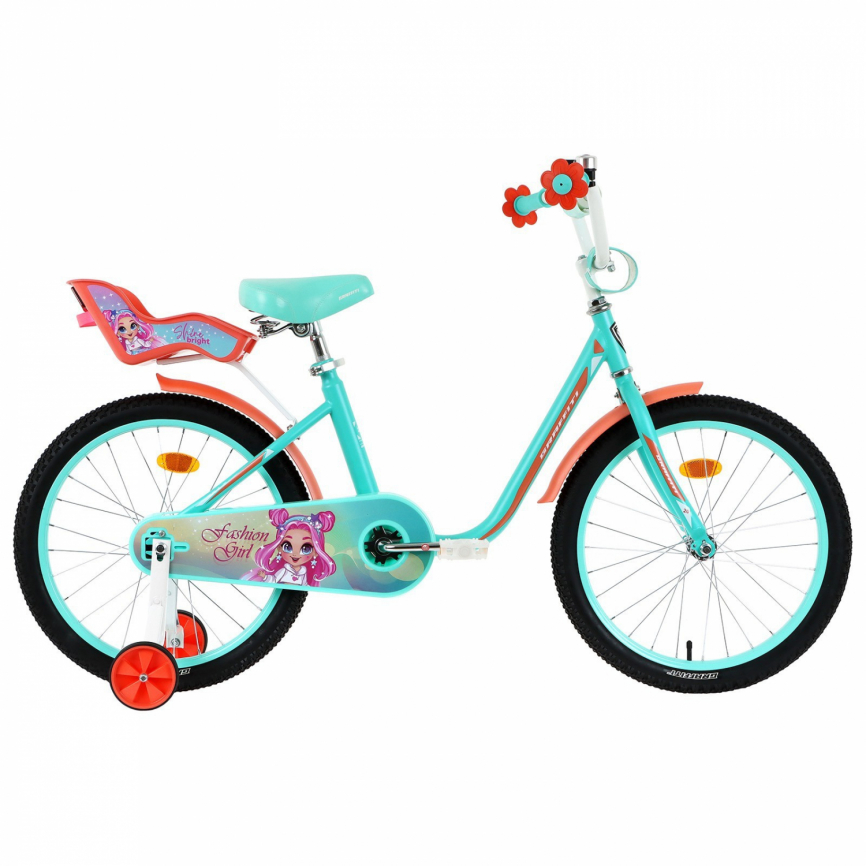 Велосипед 20" Graffiti Fashion Girl, цвет тиффани/персиковый 7642837 фото 1