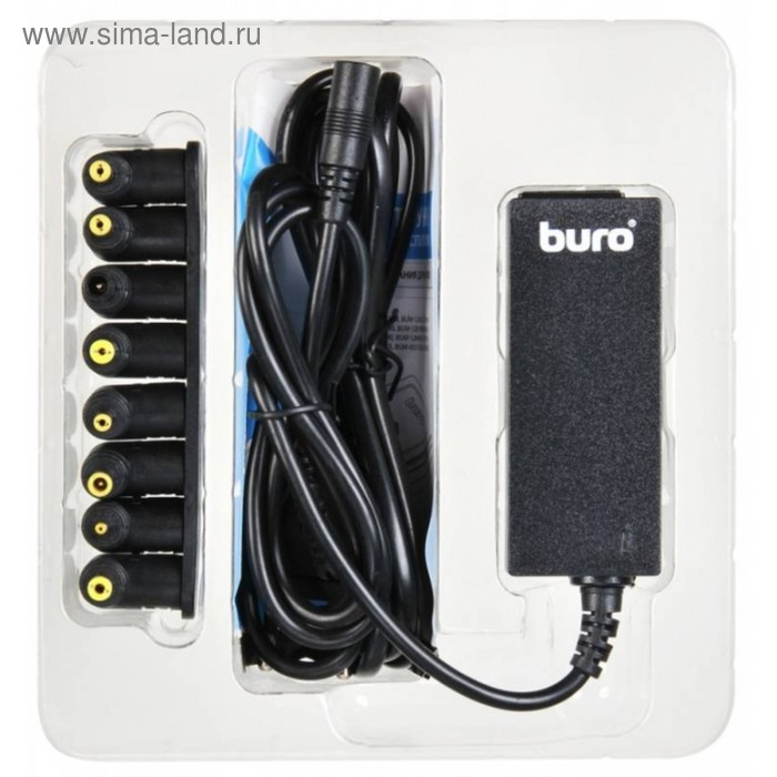 Адаптер питания Buro BUM-0036S40, автоматический, 40Вт, 9.5В-20В, 8-переходников, 3860060 фото 1