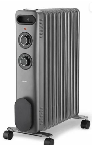 Масляный обогреватель Centek CT-6232-9 (серый) 9 секций (25м) 2000Вт, 3 режима защита от перегрева фото 1