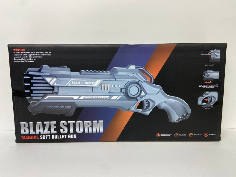 Бластер Blaze 7081ZC с безопасными пулями, в коробке фото 1