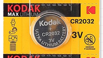 Батарейка Kodak Max Lithium литиевая, CR2032 фото 1