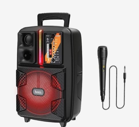 Портативная колонка Hoco BS37, 10 Вт, 1800 мАч, BT5.0, microSD, USB,AUX,FM, микрофон, черная 7686842 фото 1