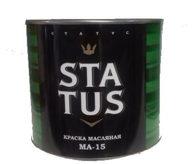 Краска STATUS МА-15 масляная черная 1,8кг фото 1