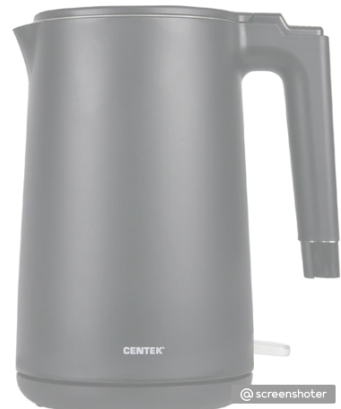 Чайник Centek CT-1011 (черный) 1.5л, 2200Вт, двойные стенки, бесшовная колба, эффект термоса фото 1