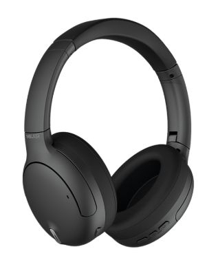 Наушники WALKER Bluetooth WBT-93, гибкие, ANC/ENC, кейс, черные фото 1