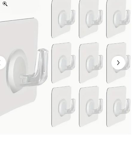 Набор самоклеящихся крючков, 10 шт, размер 5,6х5,6 см   10058586 фото 1