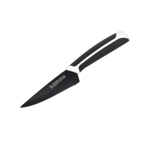 LR05-28 LARA Нож поварской 20.3см, черное керамическое покрытие Black Ceramic (полный блистер) фото 1