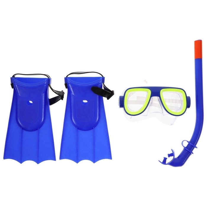 Набор для плавания (маска,ласты,трубка), детские, цвета микс 4136095 фото 1