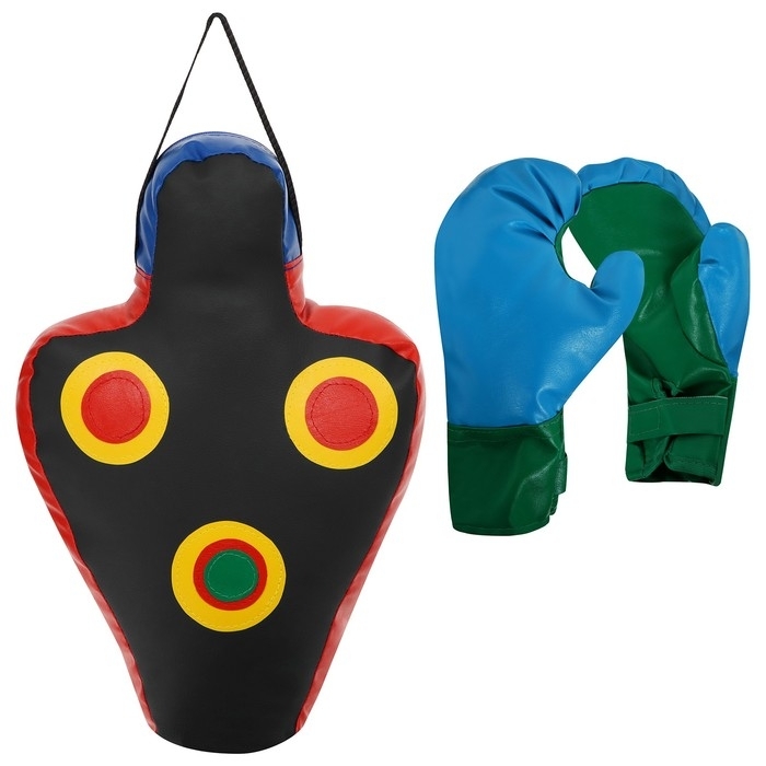 Набор для бокса детский IDEAL Прицеленный удар (перчатки+груша), цвета микс 7110979 фото 1