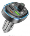 FM-трансмиттер Borofone BC47, Bluetooth, 2 USB, пластик, QC 3.0, дисплей, TF, микрофон , кнопка отве фото 1