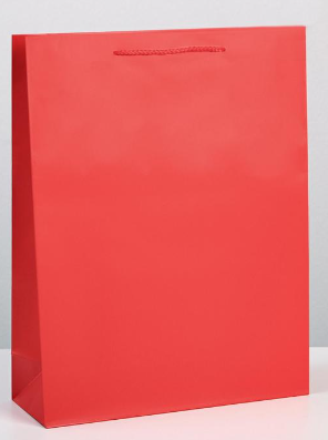 Пакет ламинированный «Красный», L 28 х 38 х 9 см   6582787 фото 1