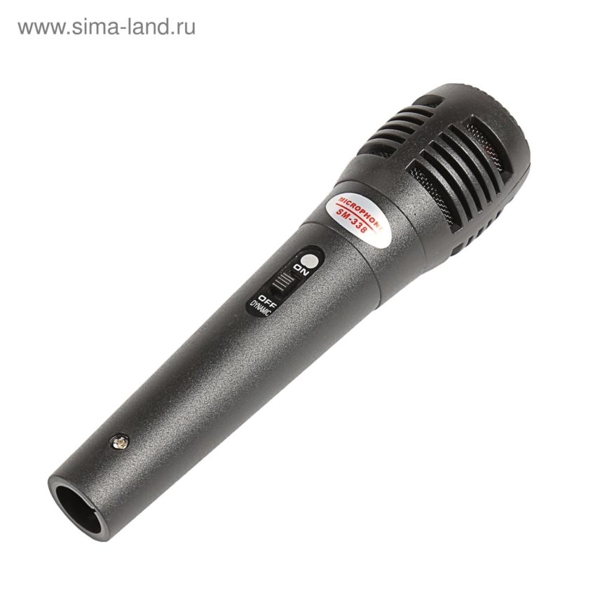 Микрофон для караоке G-102, проводной, 1.2 м, чёрный 3278991 фото 1