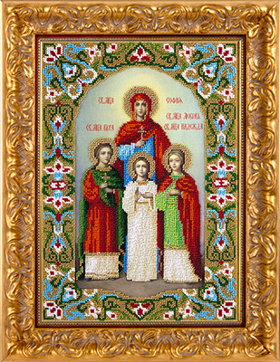 Набор для вышивания " PANNA " Икона 23*32см Святых мучениц Веры, Надежды, Любови и матери их Софии с фото 1