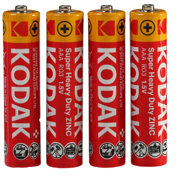 Батарейка солевая Kodak Extra Heavy Duty, AAA, R03-4S, 1.5В, спайка, 4 шт. 539345 фото 1