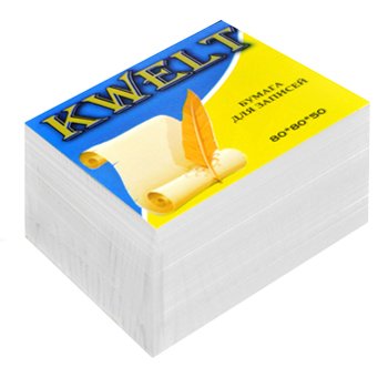 Блок бумаги " KWELT " 8*8*5 см белый 80г/м2 фото 1