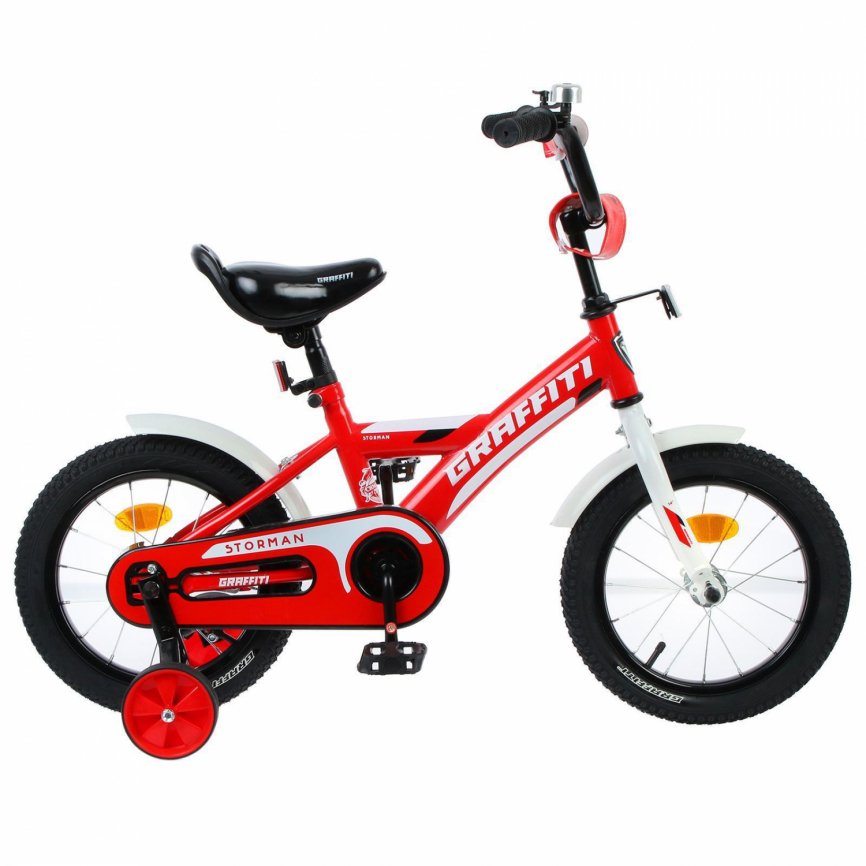 Велосипед 12" Graffiti Storman, цвет красный/белый 4510654 фото 1