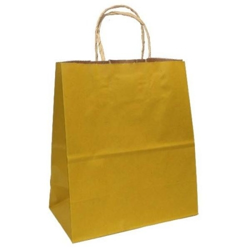 Пакет бумажный " ПЗБМ " 22*25*12см Yellow, крученые ручки фото 1