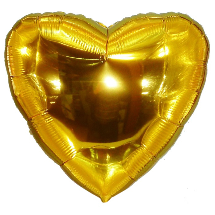 Шар фольга F 18" Сердце, Золото фото 1