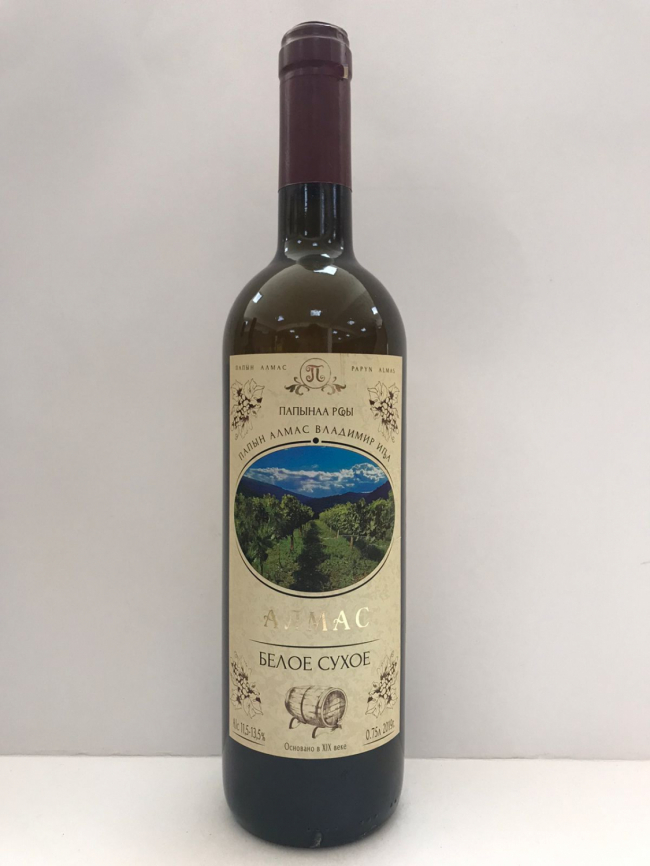 Вино АЛМАС белое сухое 0,75 л фото 1