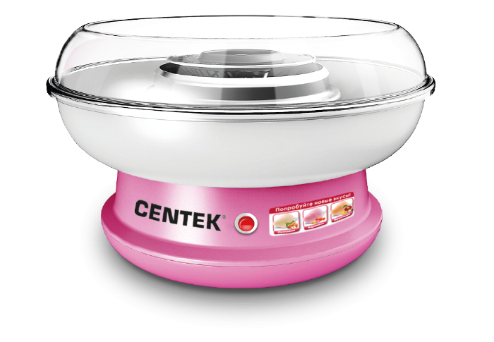 Аппарат для приготовления сладкой ваты Centek CT-1445, 400 Вт, нагрев 3-5 мин, цветная вата фото 1