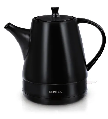 Чайник CENTEK CT-0063 керамика черный фото 1