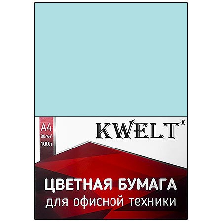 Бумага " KWELT " Intensiv А4 80г/м 100л голубой фото 1