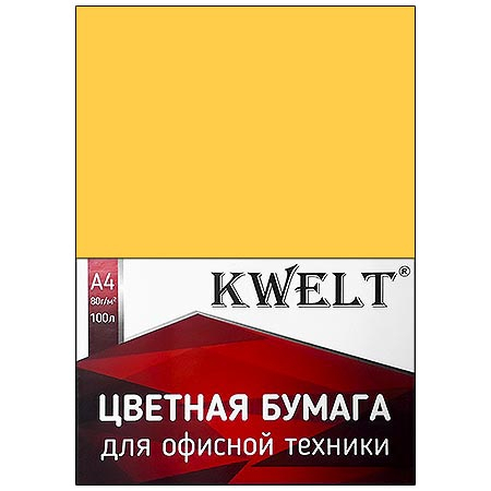 Бумага " KWELT " Intensiv А4 80г/м 100л горчичный фото 1