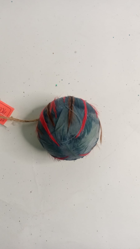 Елочная игрушка шар 6,5см 21-135 (бирюзовый) фото 1