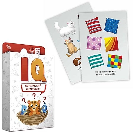 Игра карточная " ГеоДом " Игры для ума. IQ Логический интеллект состав: 40 карточек, правила игры, к фото 1