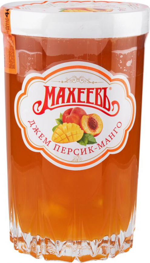 Джем МАХЕЕВ персик-манго с/б 400 г (8 шт/уп) фото 1