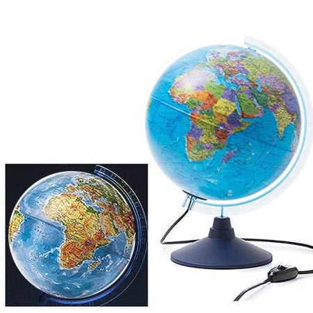 Глобус детский зоогеографический на английском языке 250мм " Globen " фото 1