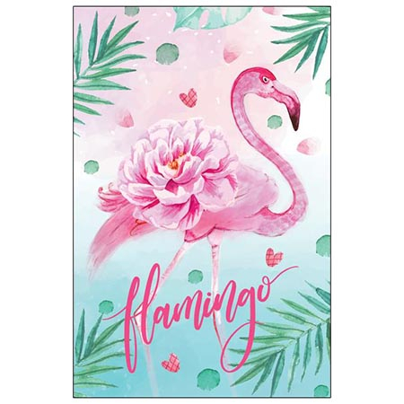 Блокнот А7  48л " Hatber " Фламинго, обложка - мелованная бумага, ламинация, клетка, склейка, 3-х цв фото 1