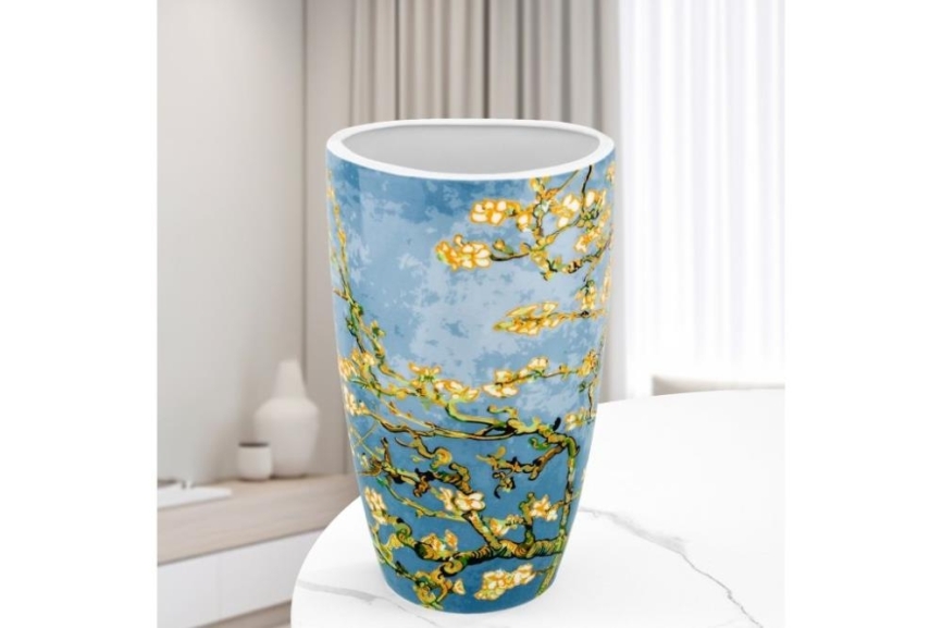 Ваза 1,5 л 12,5*9,5*22 см "Цветущий миндаль" NEW BONE CHINA фото 1