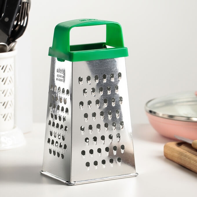 Терка "Универсал", 4 грани, с пласт.ручкой, 11х8,5х22 см, цвет МИКС   1324848 фото 1